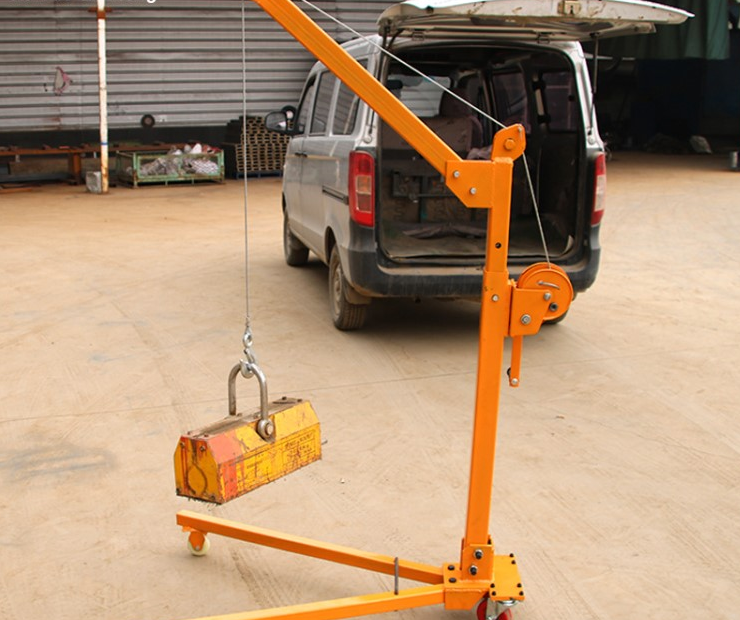 小吊機配合永磁起重器使用